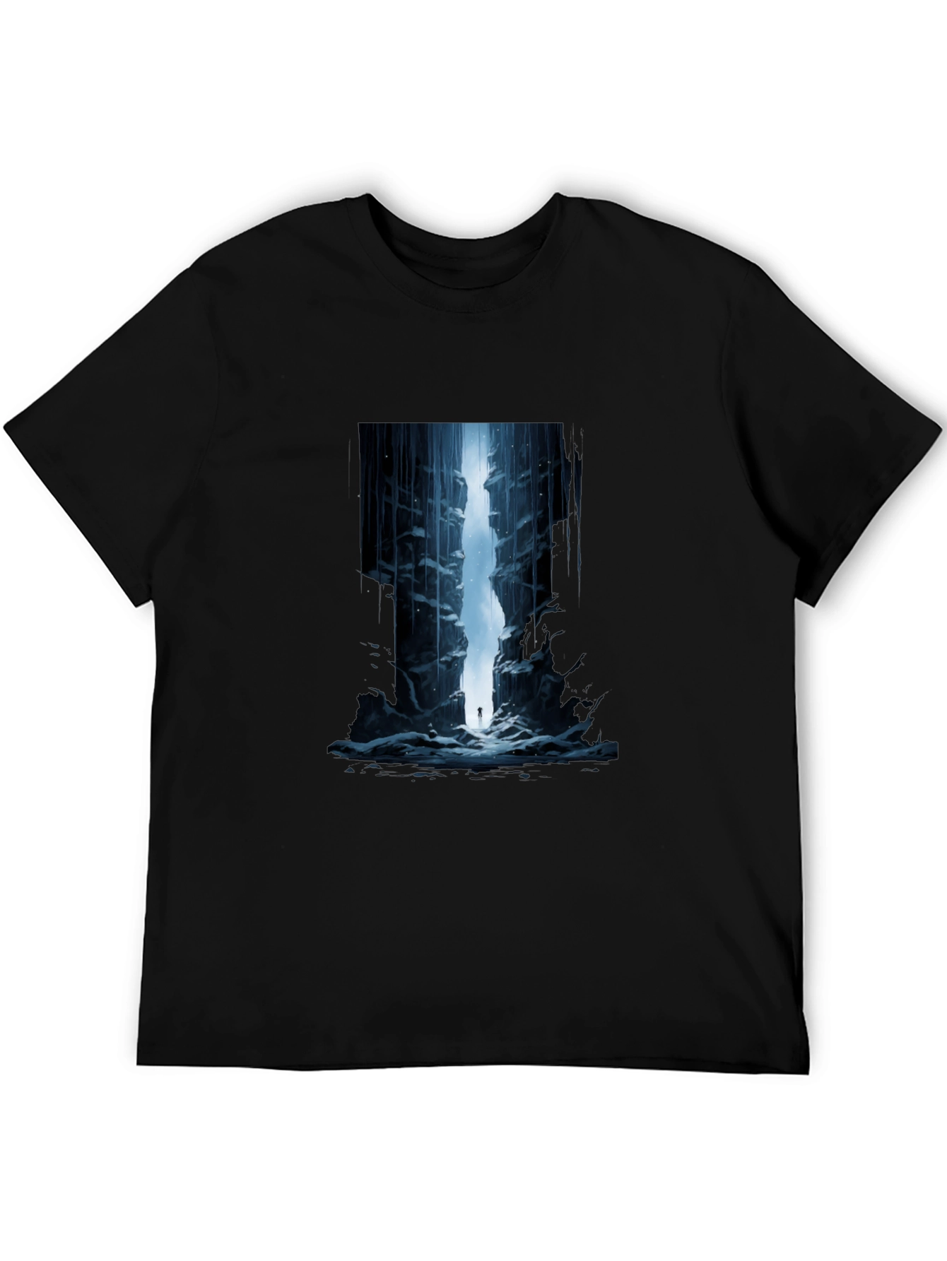 Mystic Canyon Graphic Tee - Black Cotton Comfort