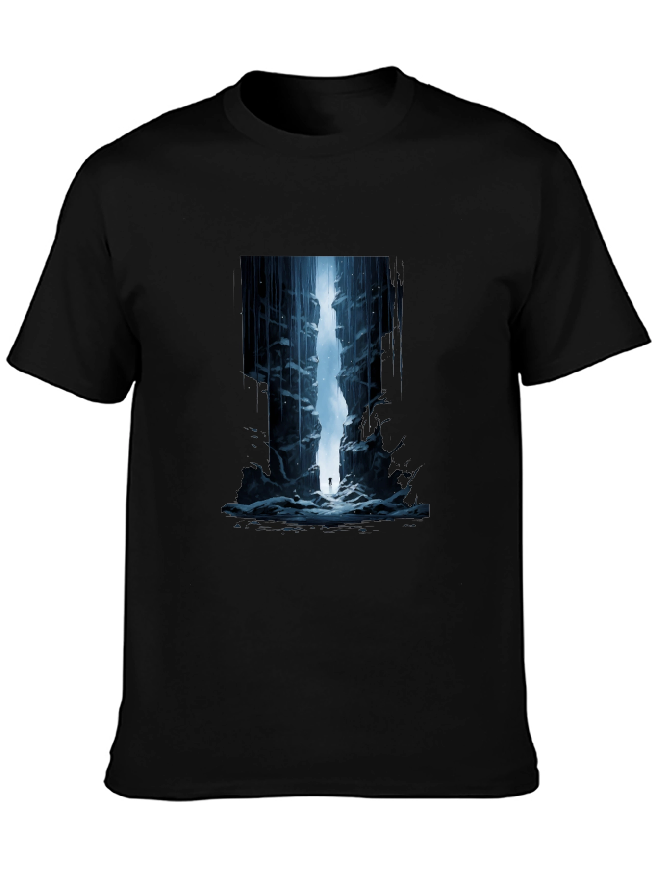 Mystic Canyon Graphic Tee - Black Cotton Comfort