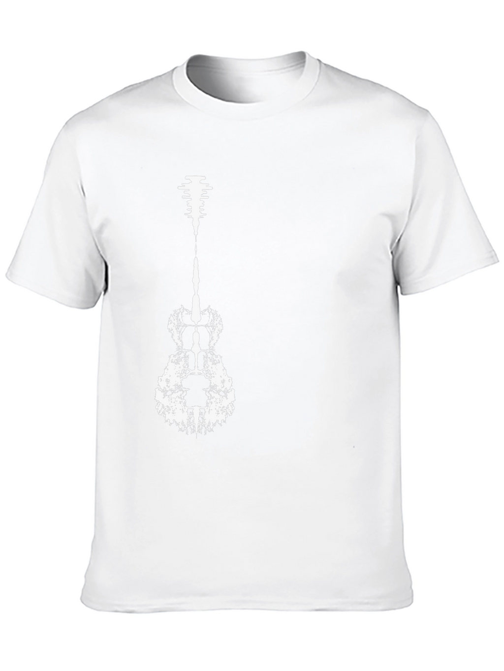 Abstract Guitar Graphic Tee - Modern Black T-Shirt