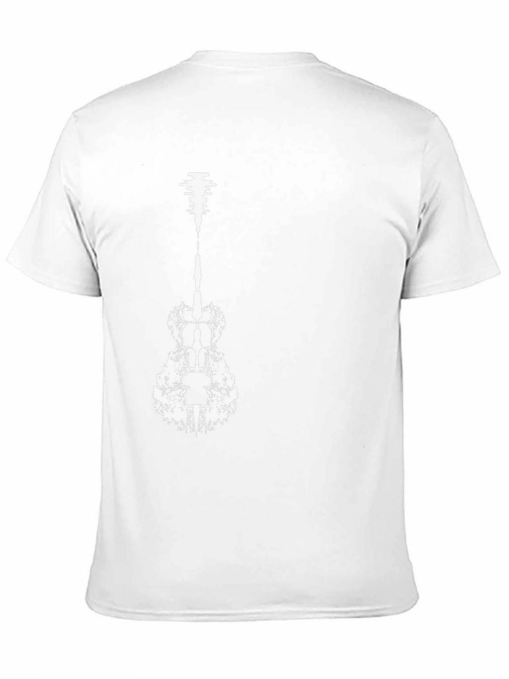 Abstract Guitar Graphic Tee - Modern Black T-Shirt