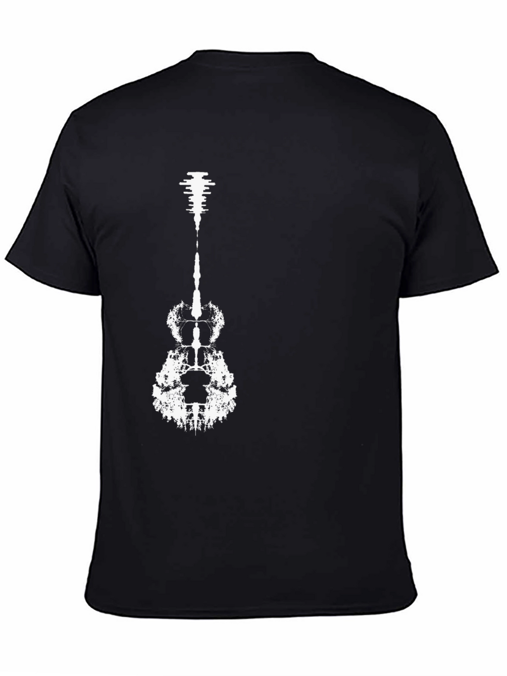 Abstract Guitar Graphic Tee - Modern Black T-Shirt