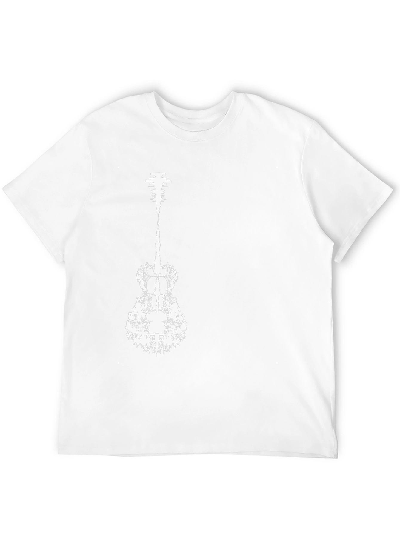 Abstract Guitar Graphic Tee - Modern Black T-Shirt
