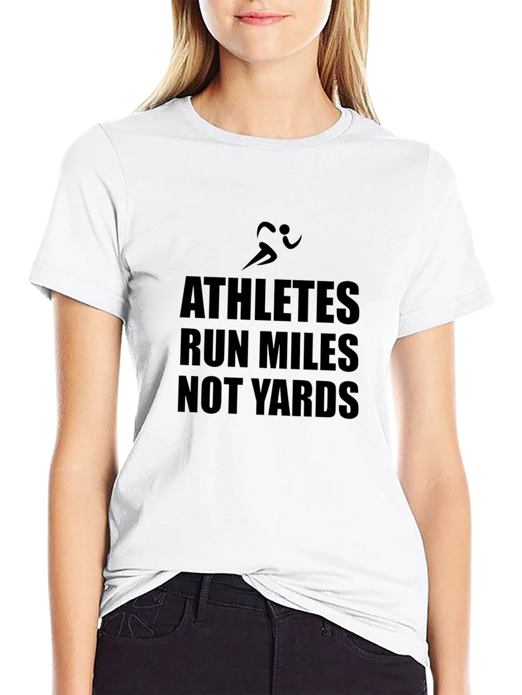 Athletes Run Miles T-Shirt - Black Graphic Tee