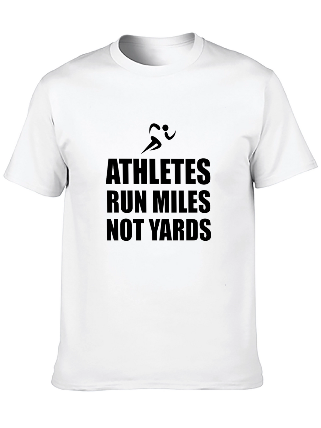Athletes Run Miles T-Shirt - Black Graphic Tee