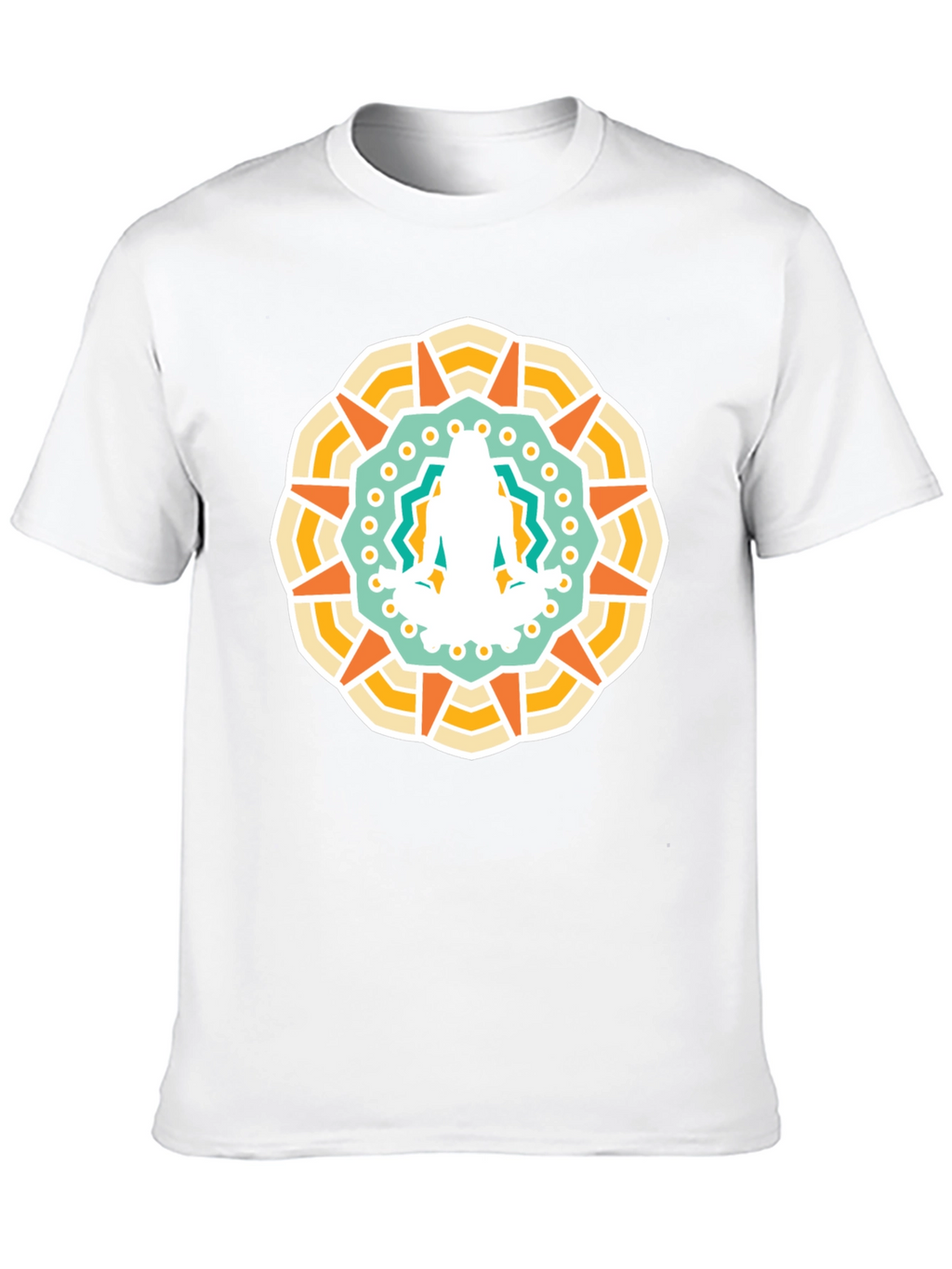 Mandala Yoga Meditation Graphic Black T-Shirt