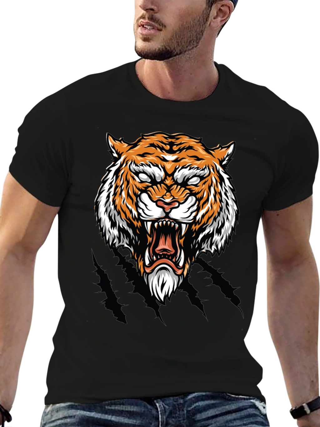 Roaring Tiger Graphic Tee - Cool Animal Design