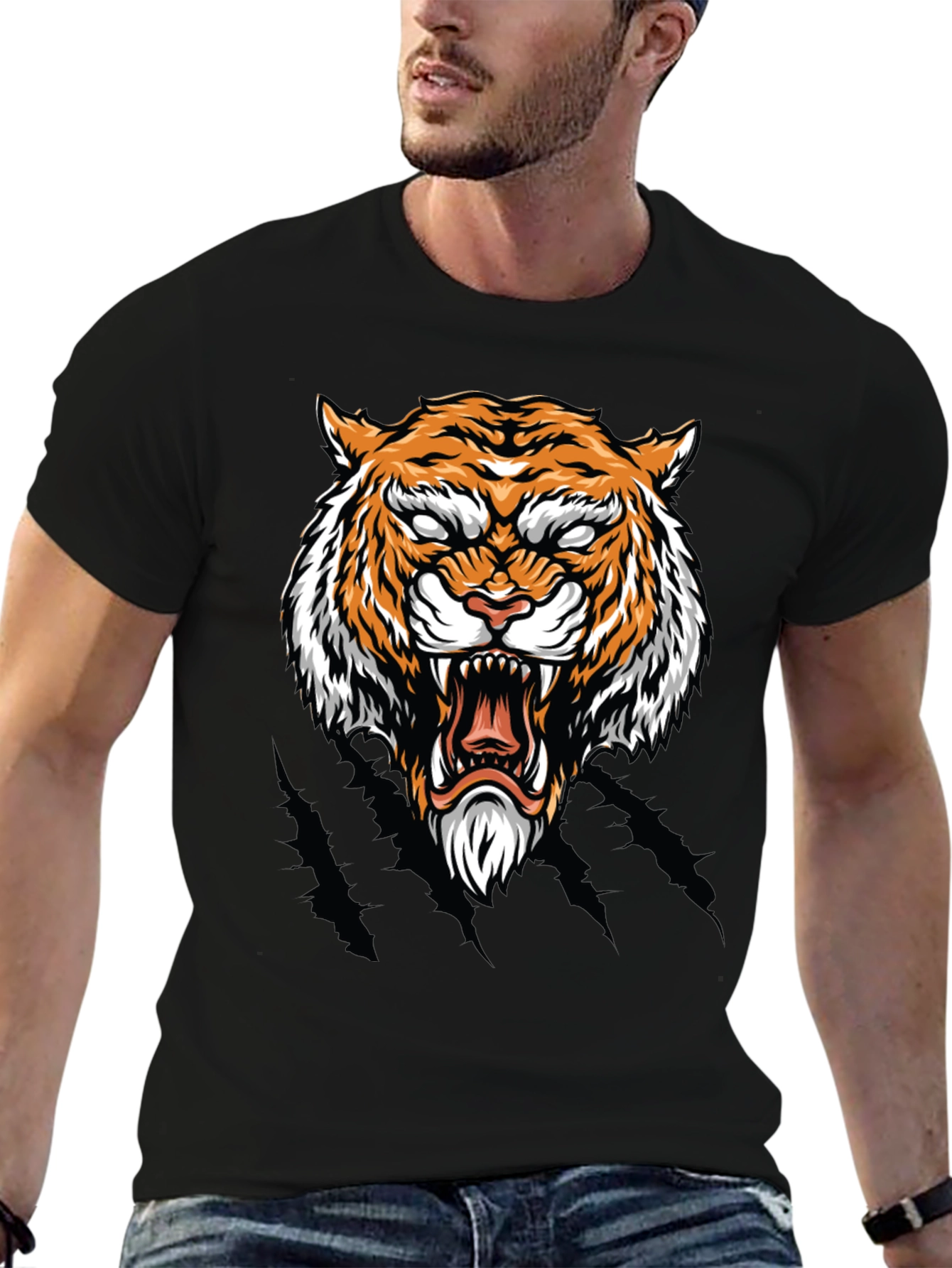 Roaring Tiger Graphic Tee - Cool Animal Design