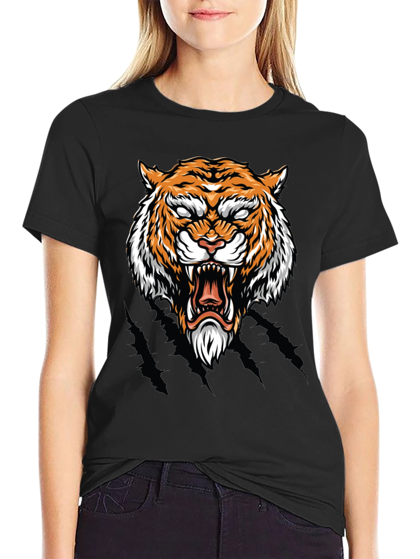 Roaring Tiger Graphic Tee - Cool Animal Design