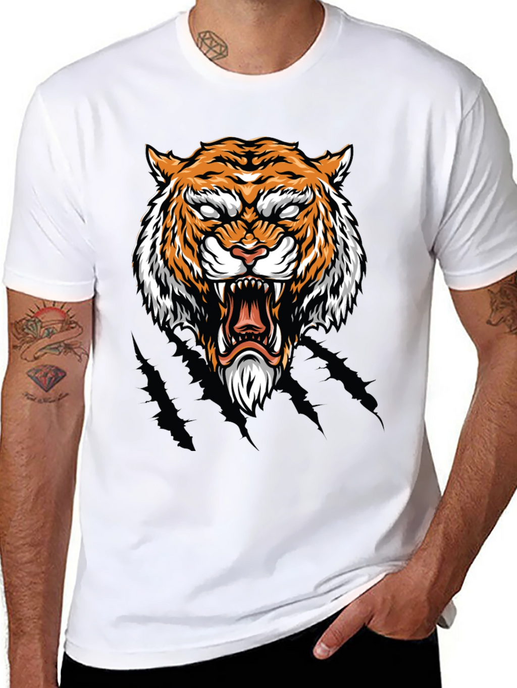 Roaring Tiger Graphic Tee - Cool Animal Design
