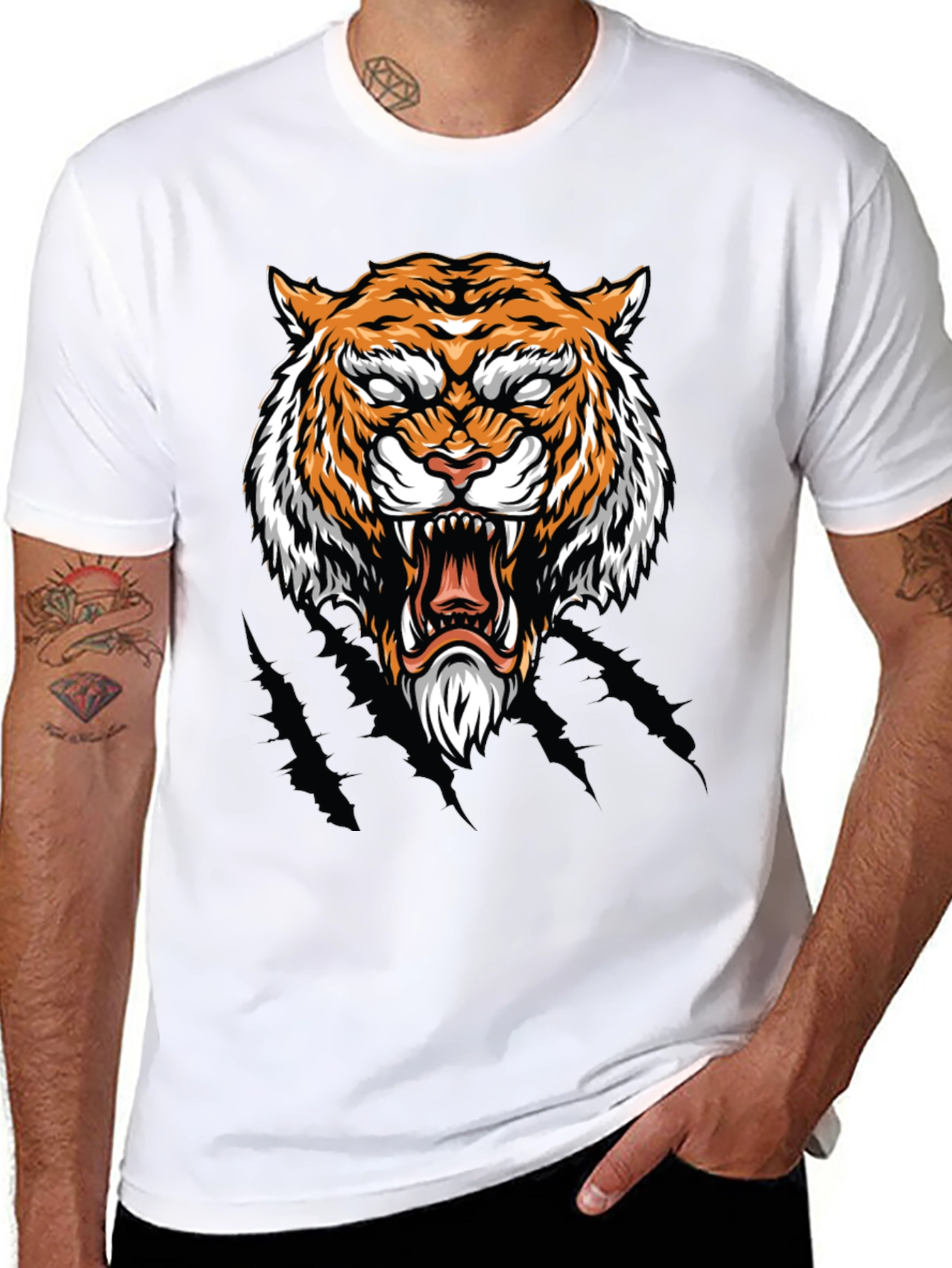 Roaring Tiger Graphic Tee - Cool Animal Design