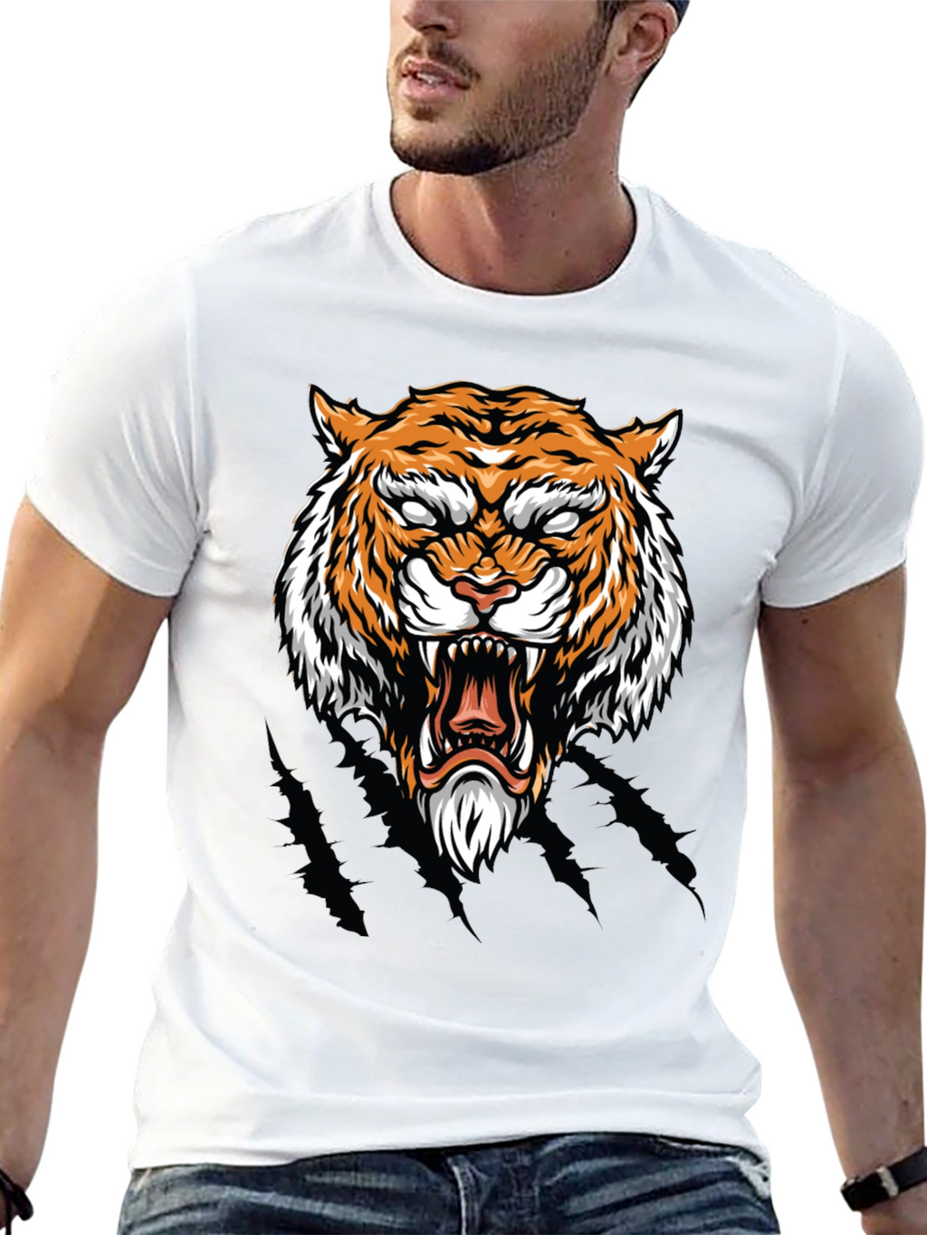 Roaring Tiger Graphic Tee - Cool Animal Design
