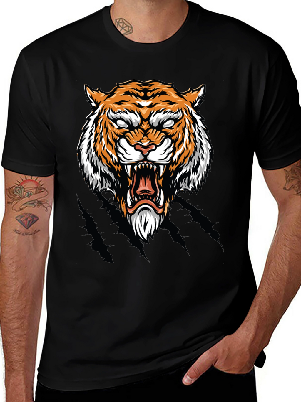 Roaring Tiger Graphic Tee - Cool Animal Design
