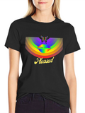 Rainbow Butterfly Pleased Graphic T-Shirt