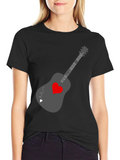 Heart Guitar Graphic Tee - Stylish Music Lover Shirt