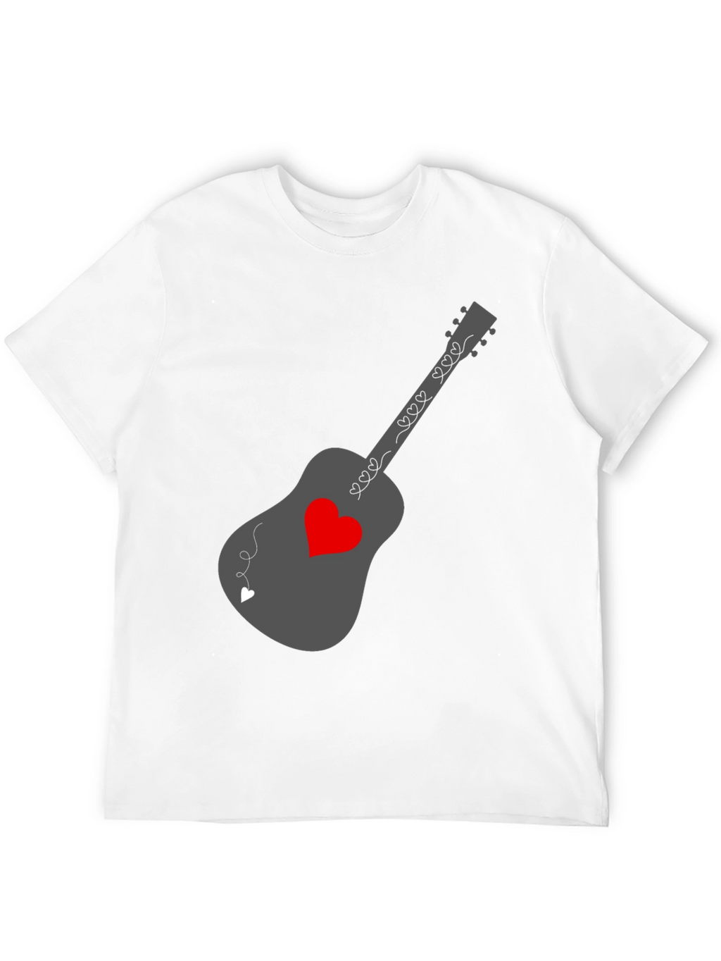 Heart Guitar Graphic Tee - Stylish Music Lover Shirt