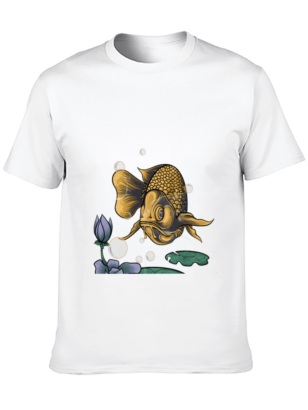 Goldfish Graphic Print Black T-Shirt