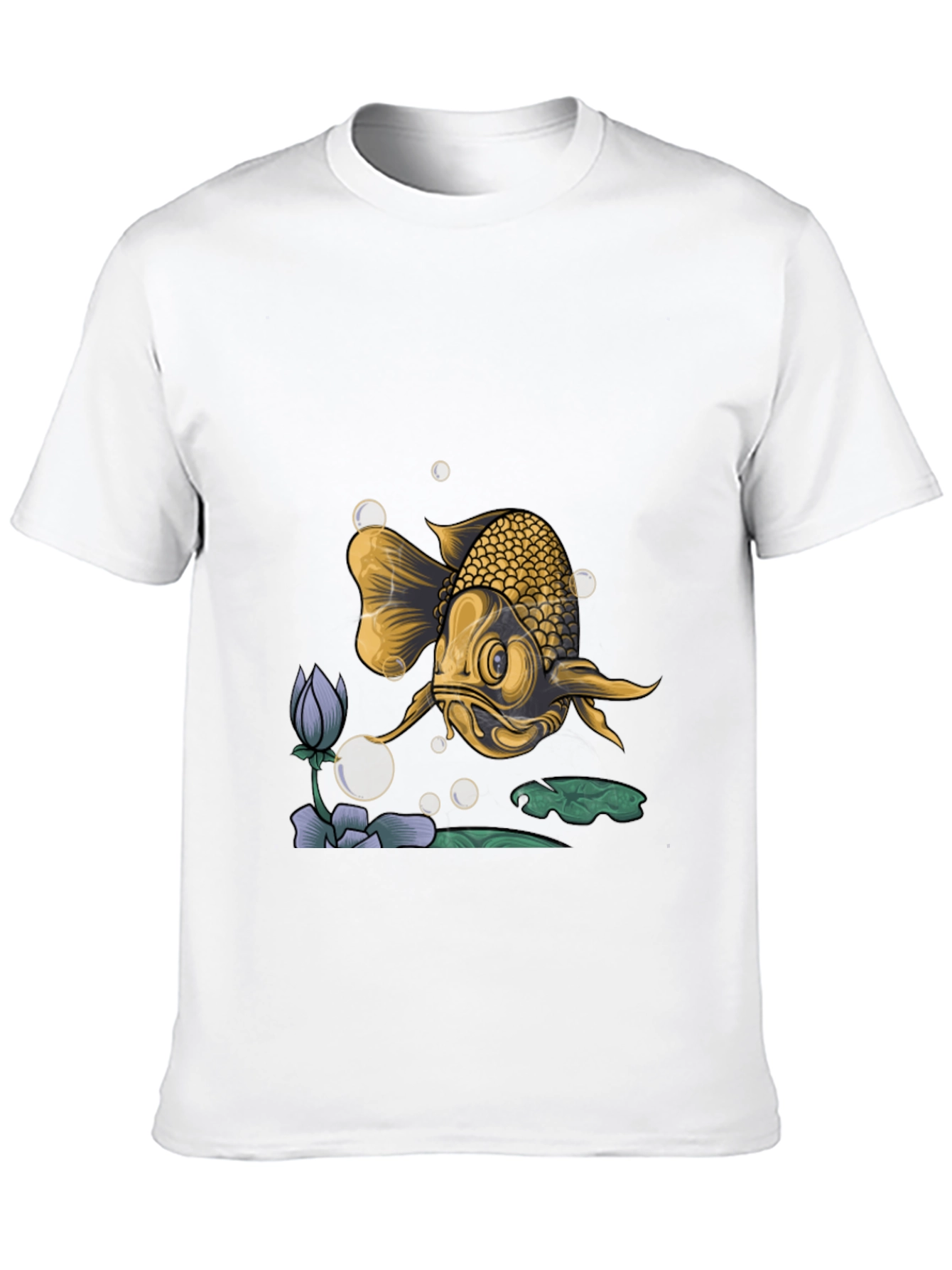 Goldfish Graphic Print Black T-Shirt