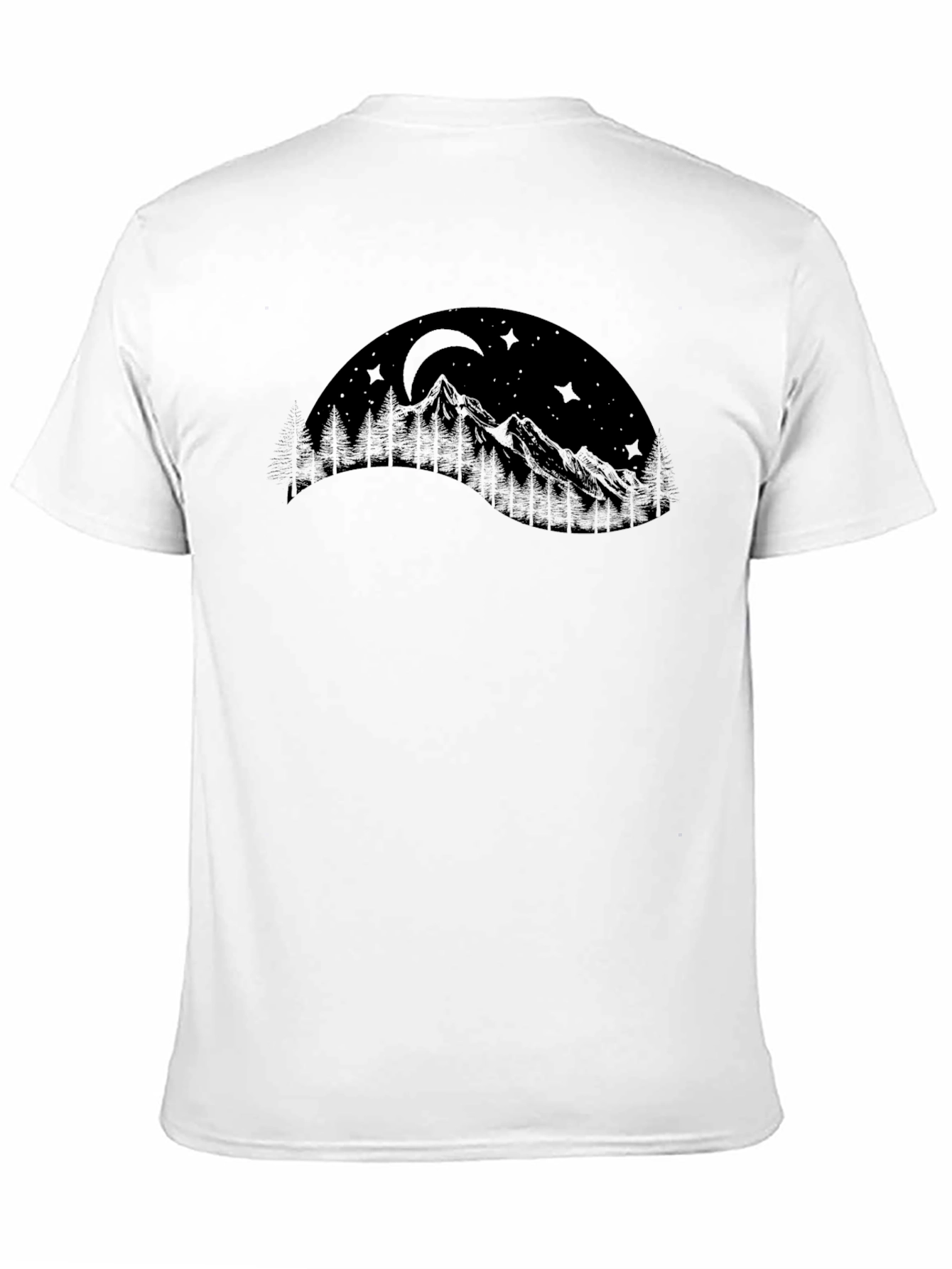 Mountainscape Graphic Black T-Shirt