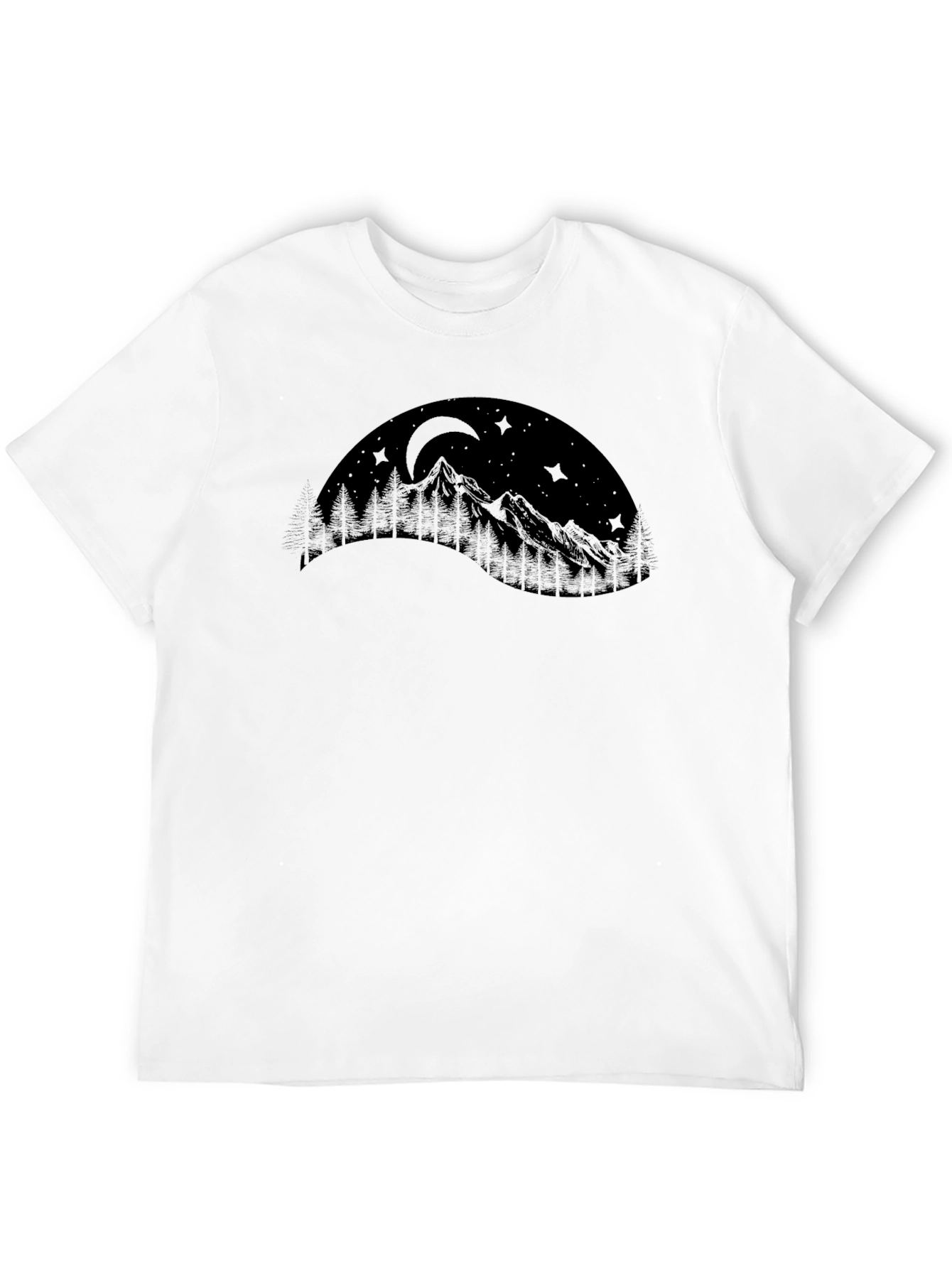 Mountainscape Graphic Black T-Shirt