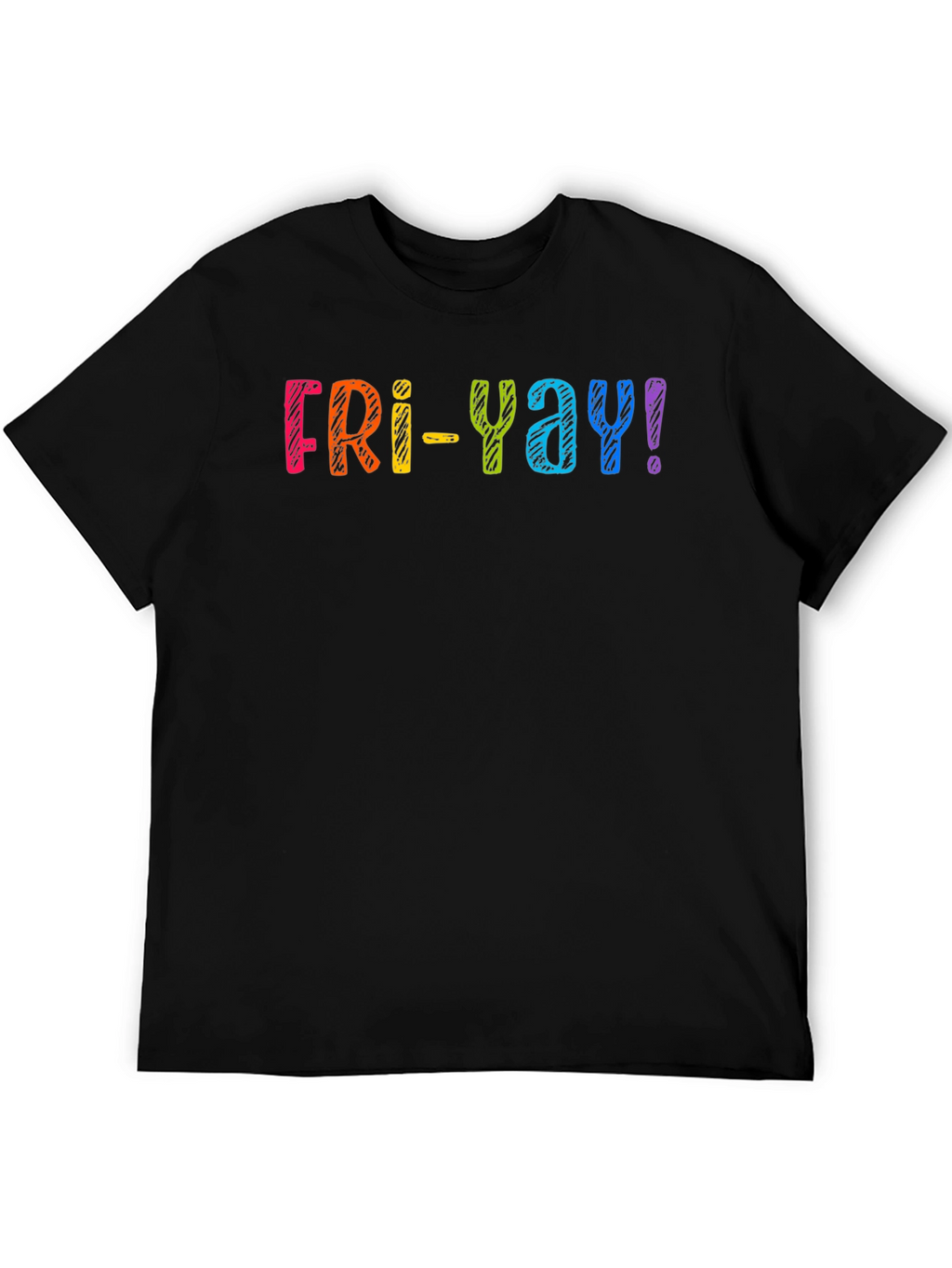 Fri-Yay! Rainbow Graphic T-Shirt - Casual Friday Fun