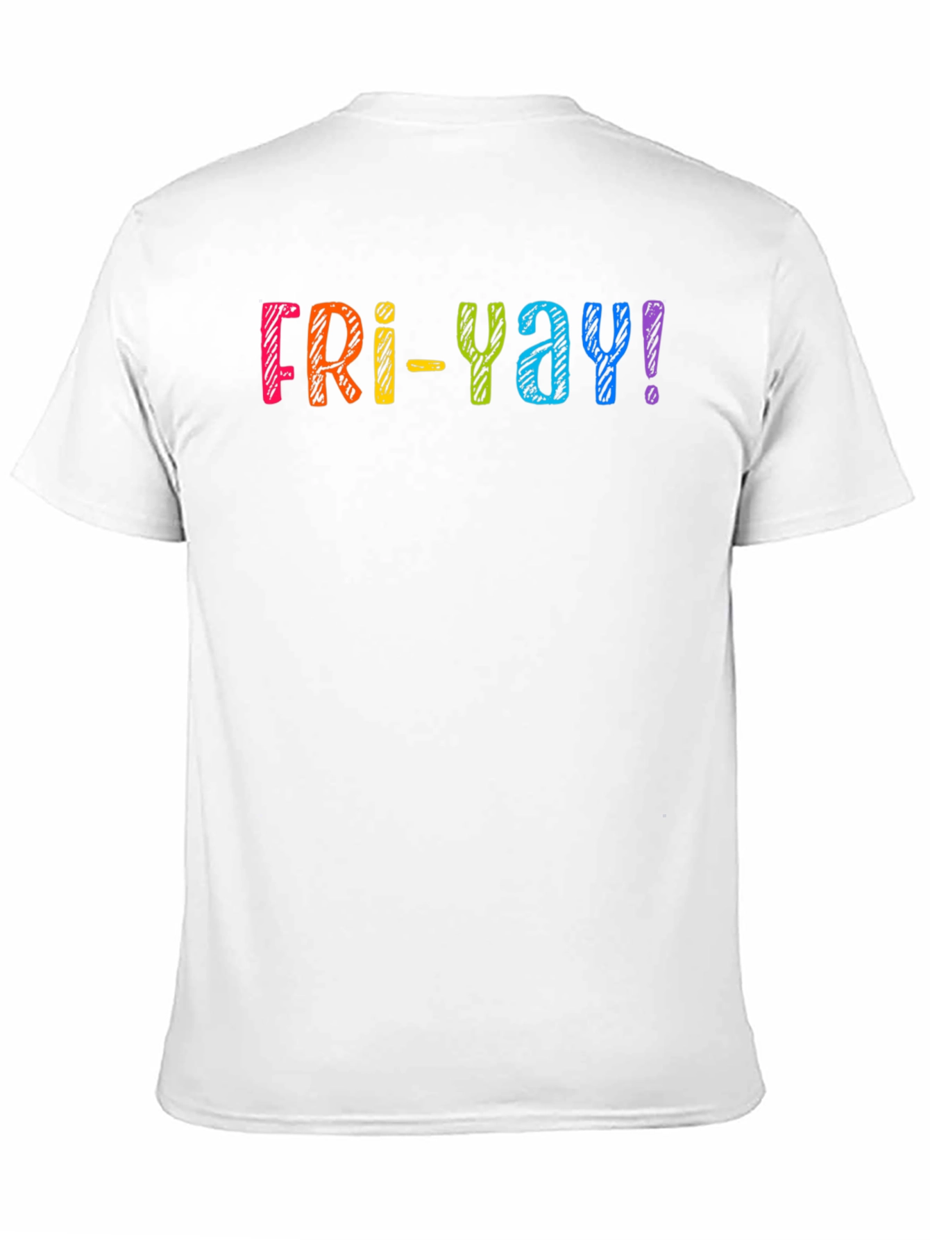 Fri-Yay! Rainbow Graphic T-Shirt - Casual Friday Fun