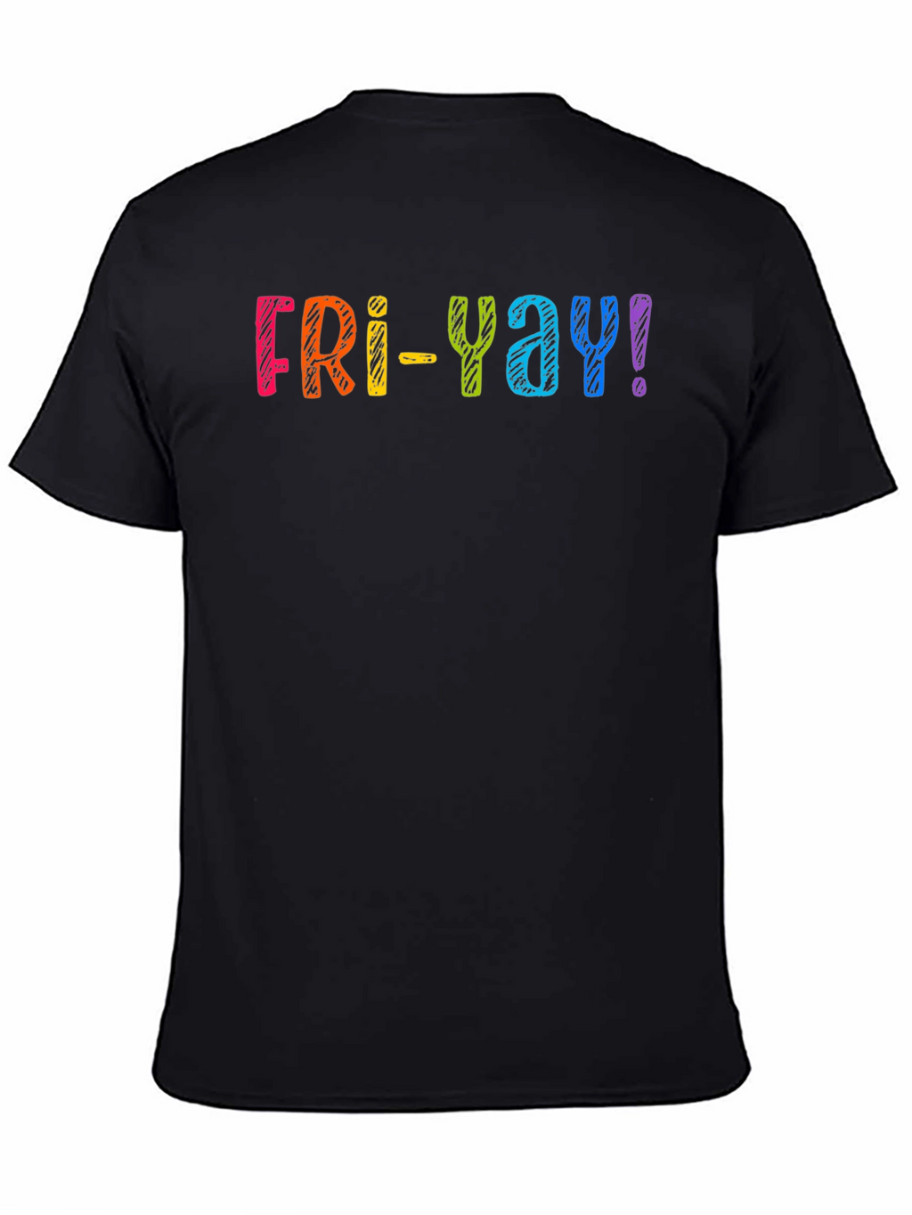 Fri-Yay! Rainbow Graphic T-Shirt - Casual Friday Fun