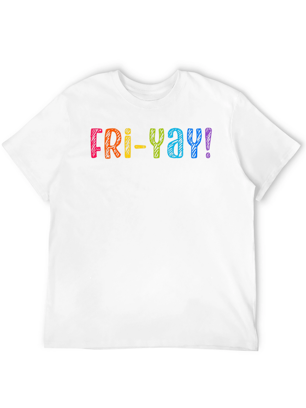 Fri-Yay! Rainbow Graphic T-Shirt - Casual Friday Fun