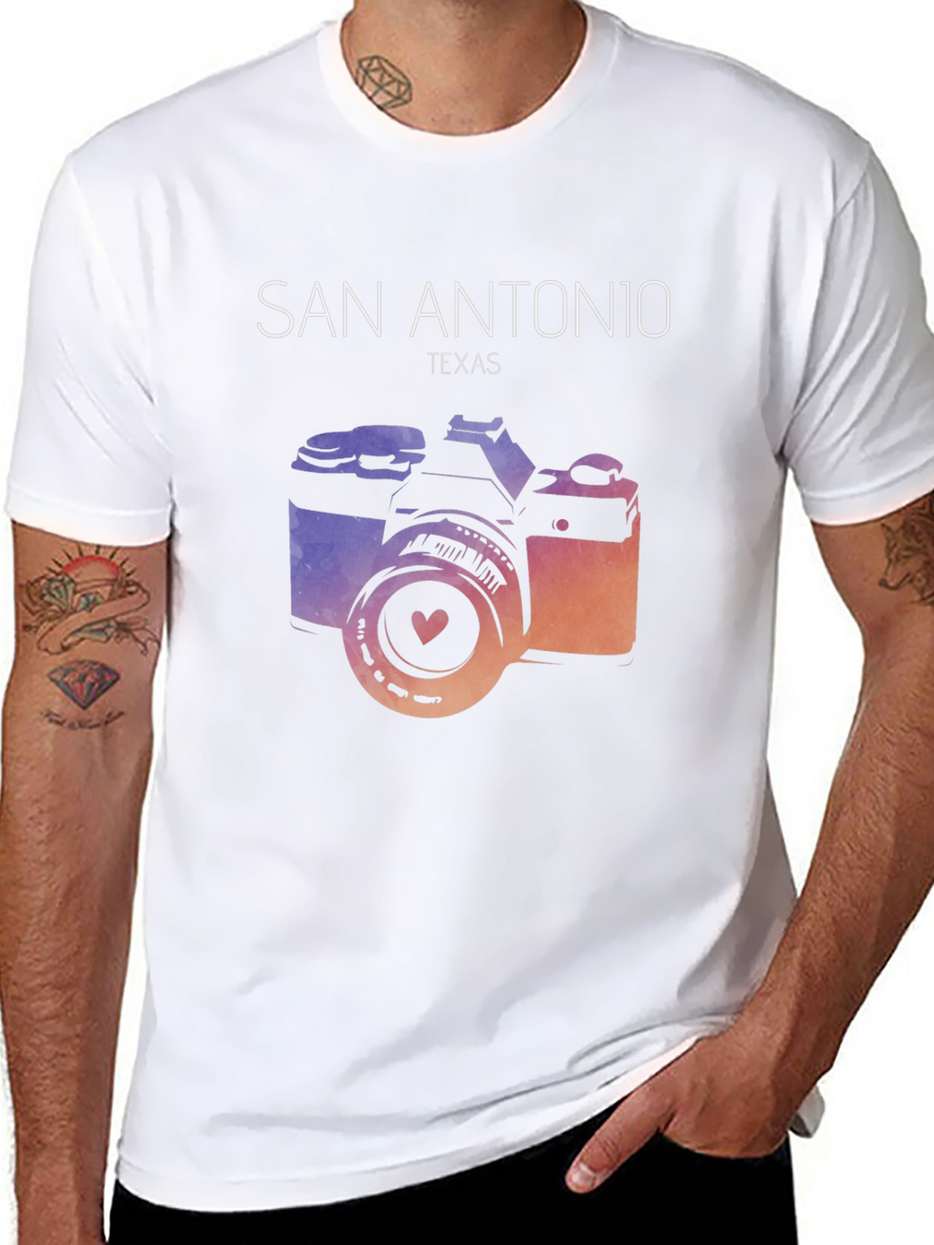 San Antonio Texas Camera Graphic Tee