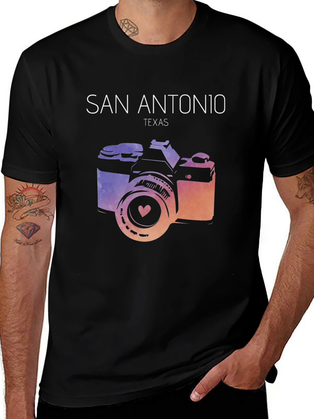 San Antonio Texas Camera Graphic Tee