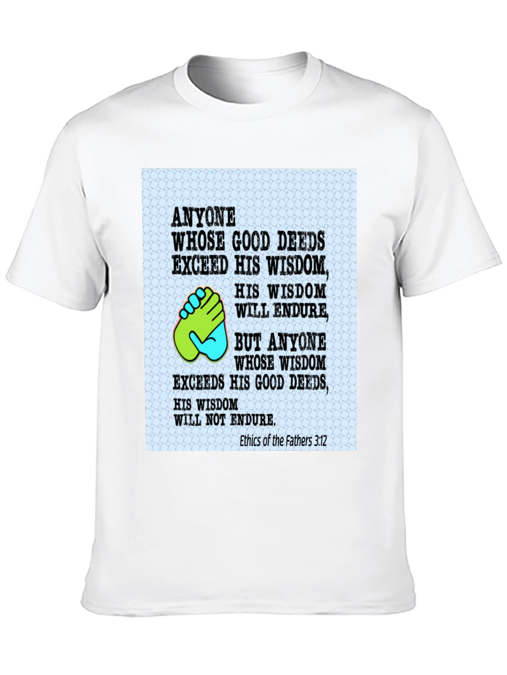 Wisdom & Deeds T-Shirt - Black Cotton Blend