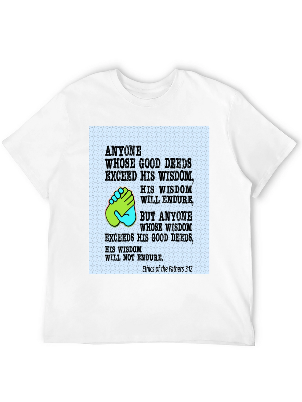 Wisdom & Deeds T-Shirt - Black Cotton Blend