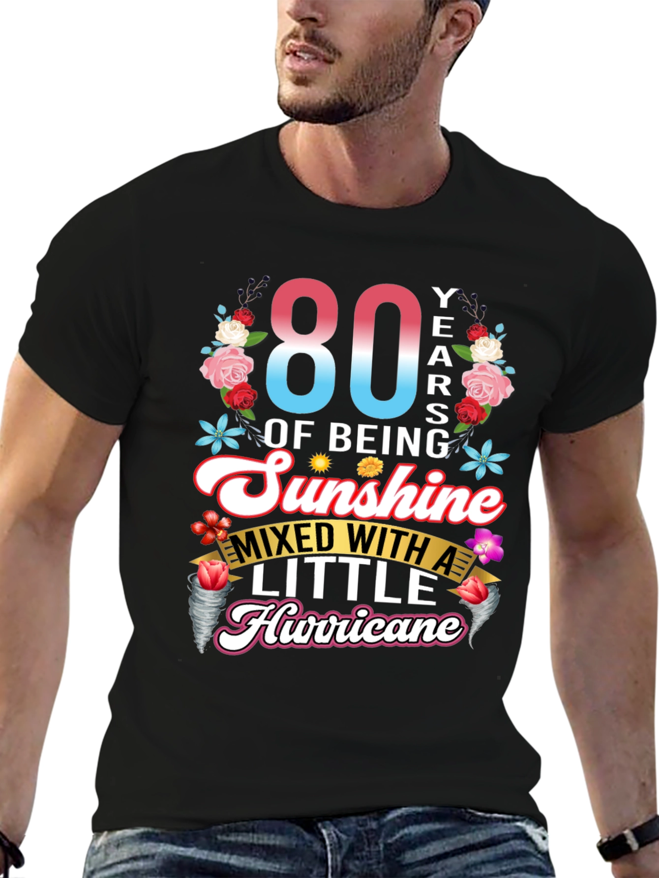 80th Birthday Sunshine Hurricane T-Shirt