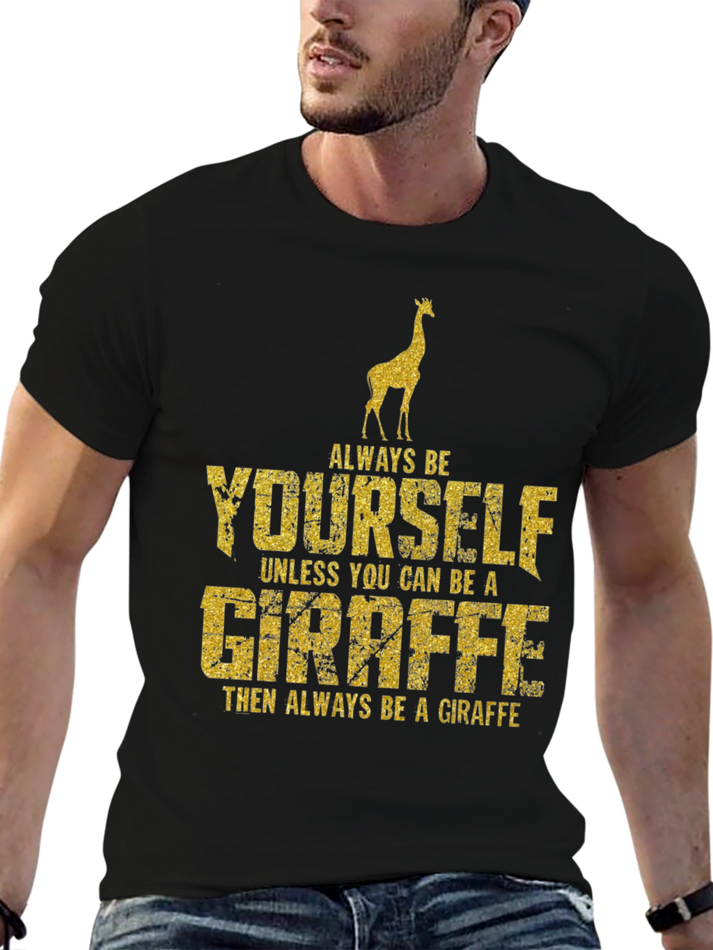 Always Be Yourself Giraffe Graphic T-Shirt