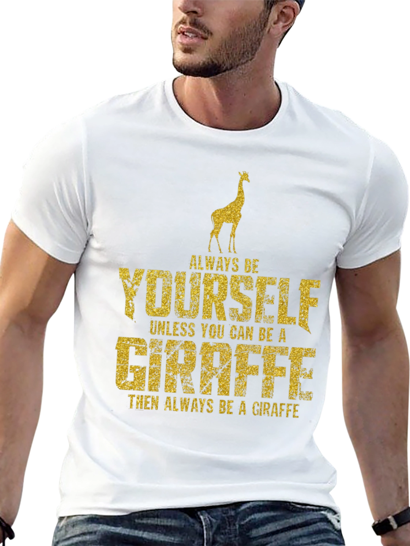 Always Be Yourself Giraffe Graphic T-Shirt