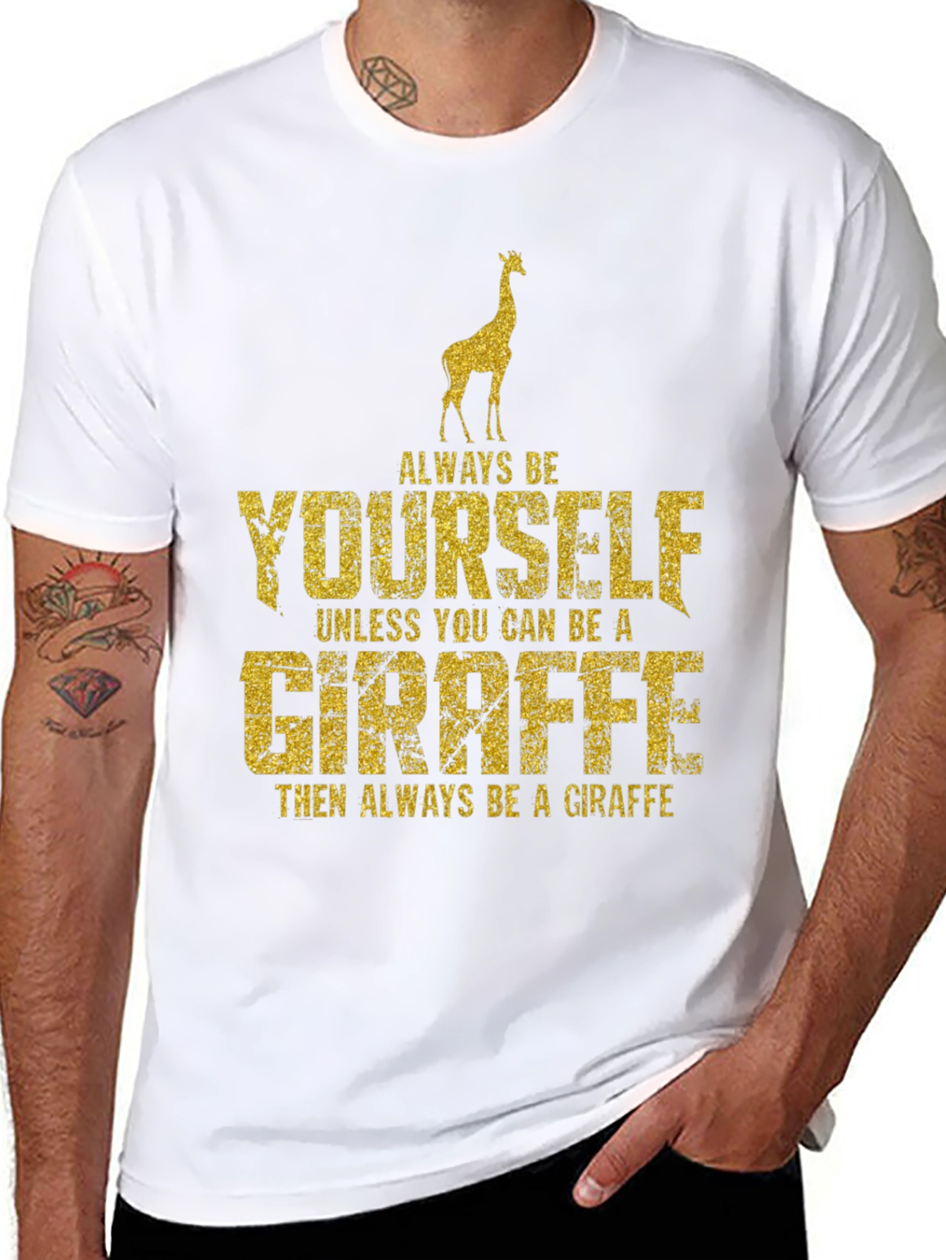 Always Be Yourself Giraffe Graphic T-Shirt