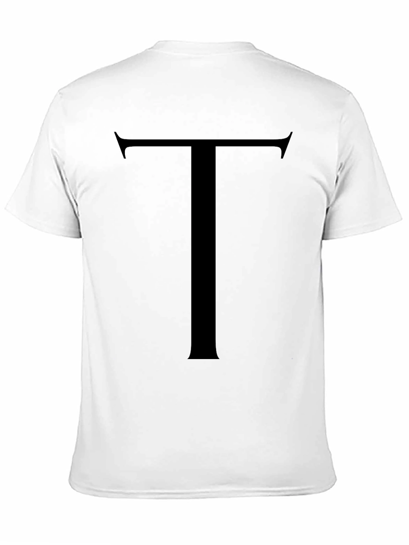 Bold Initial Tee - Classic Black Letter T Shirt