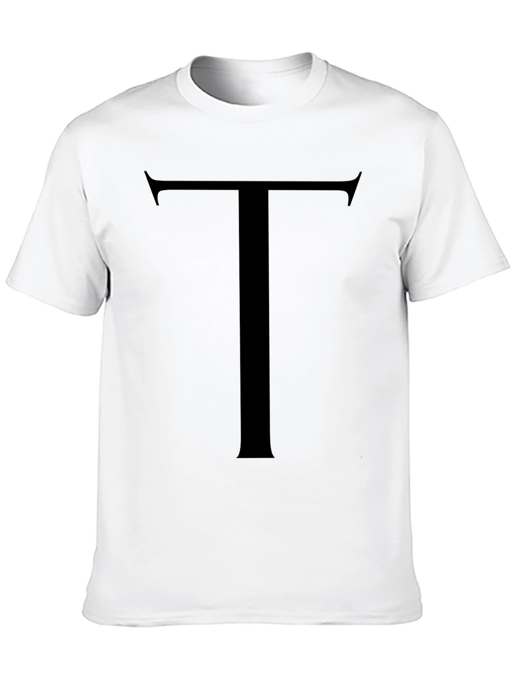 Bold Initial Tee - Classic Black Letter T Shirt