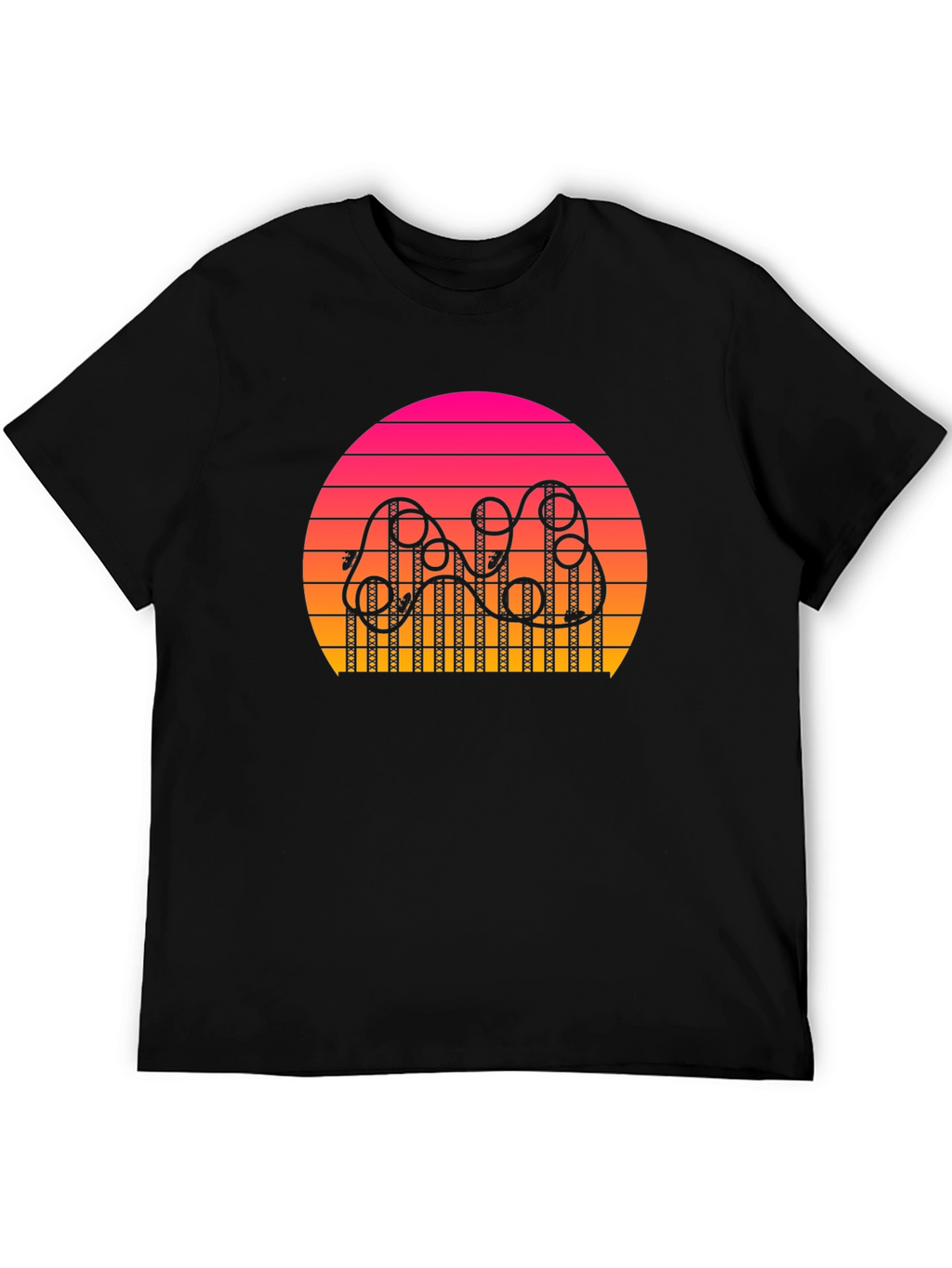 Retro Sunset Rollercoaster T-Shirt