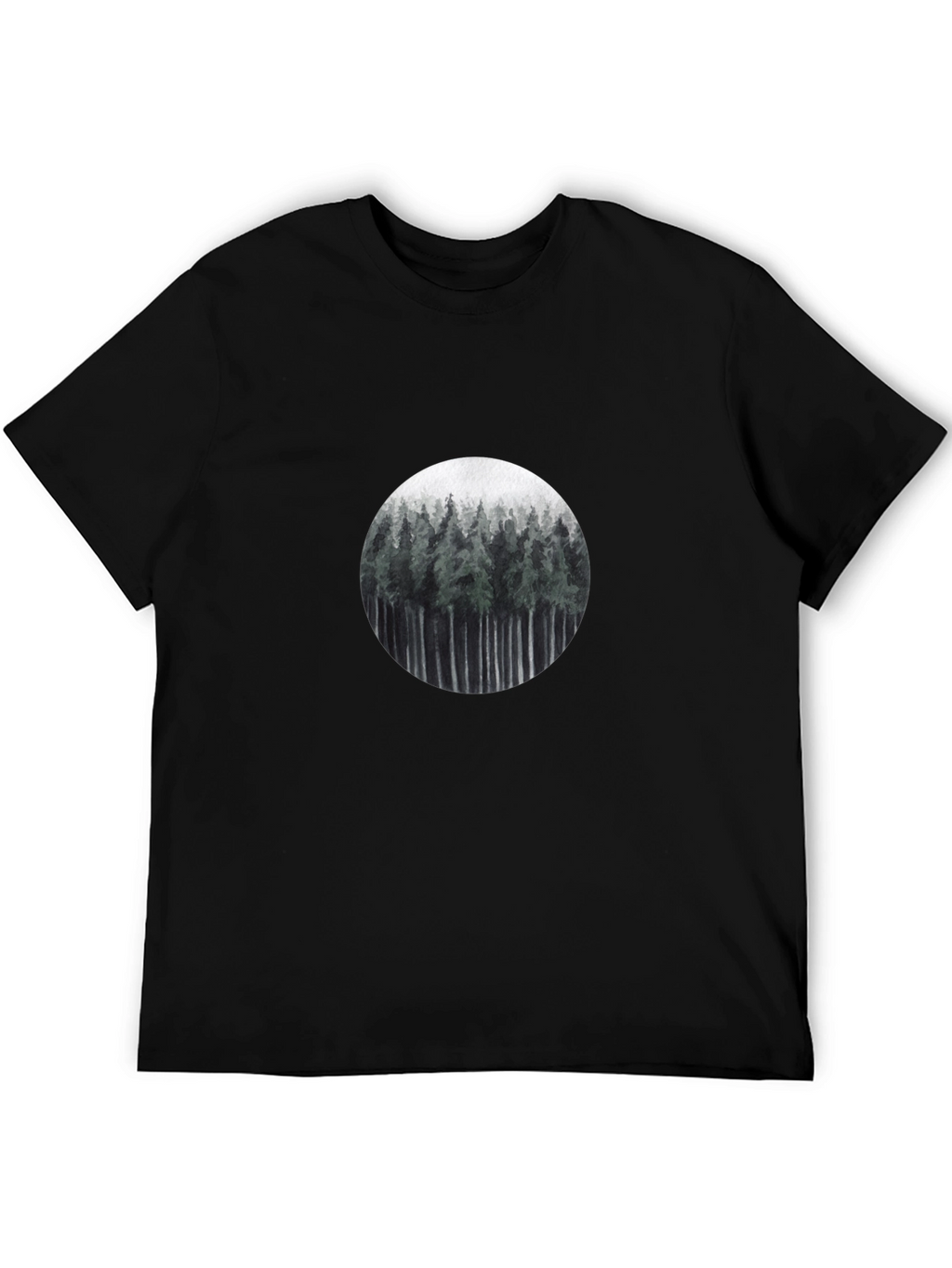 Nature Forest T-Shirt - Mens Black Tee