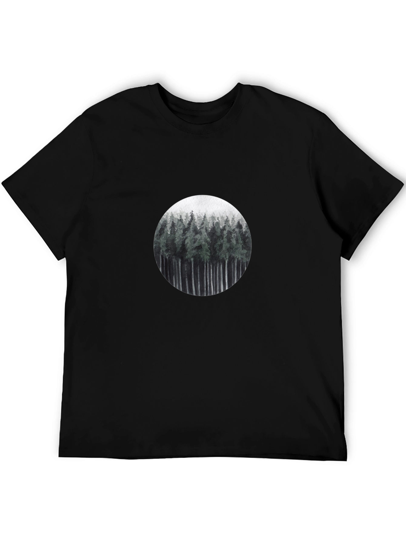 Nature Forest T-Shirt - Mens Black Tee
