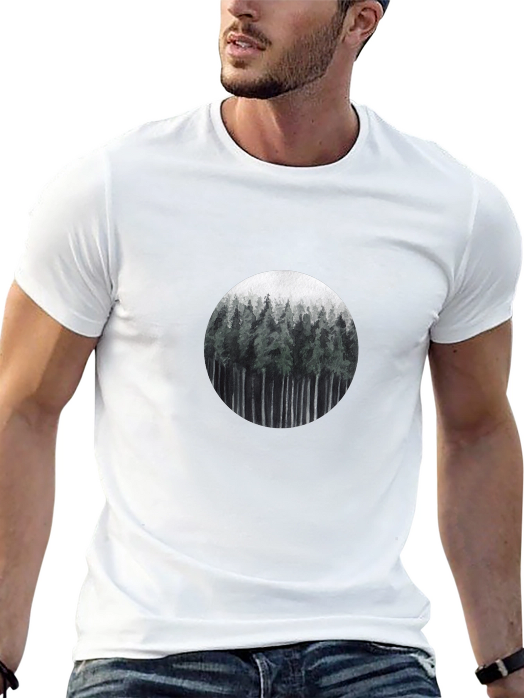 Nature Forest T-Shirt - Mens Black Tee
