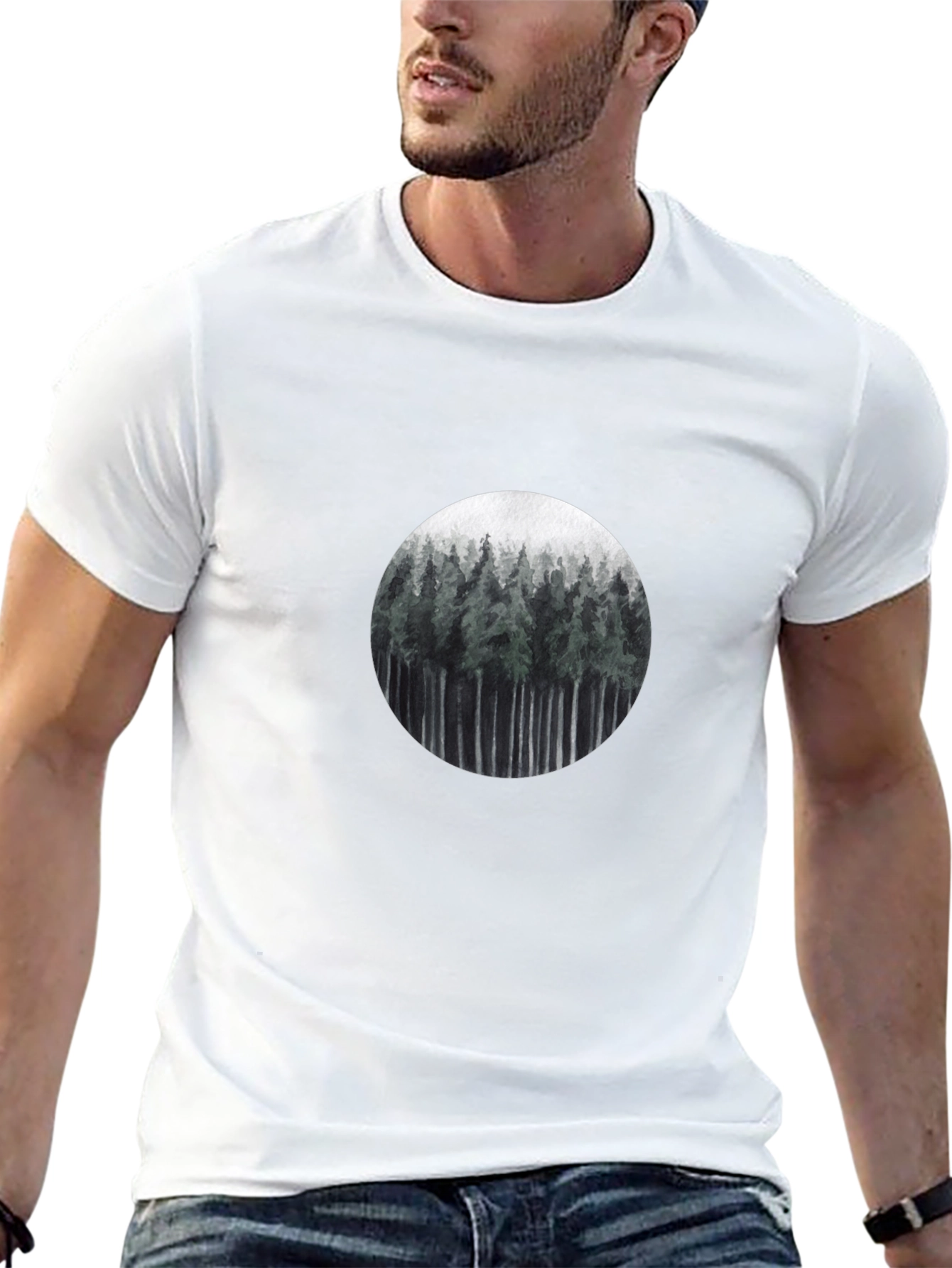 Nature Forest T-Shirt - Mens Black Tee