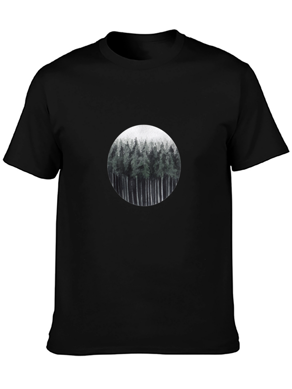 Nature Forest T-Shirt - Mens Black Tee