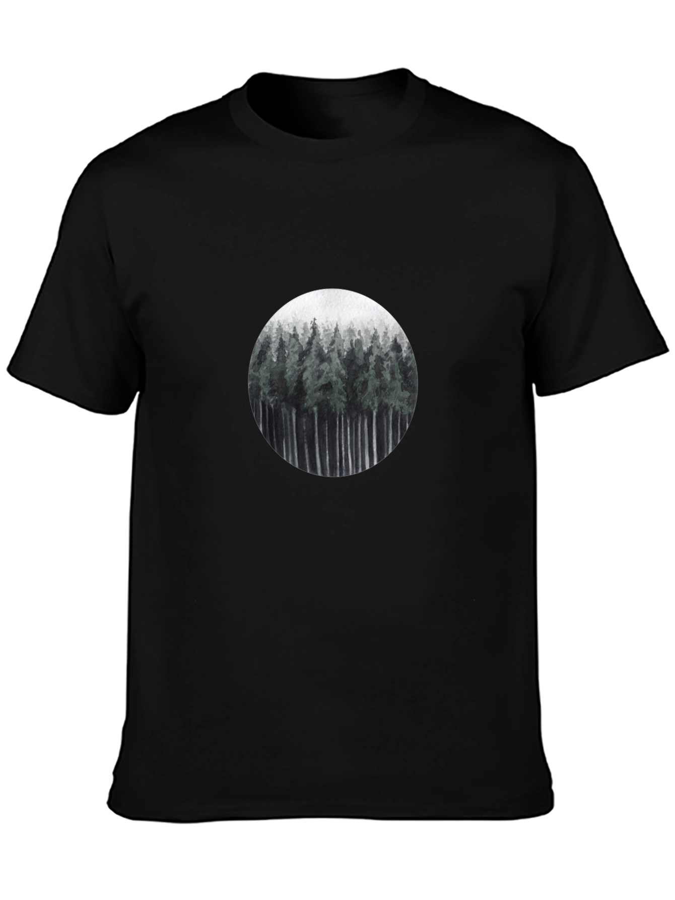 Nature Forest T-Shirt - Mens Black Tee