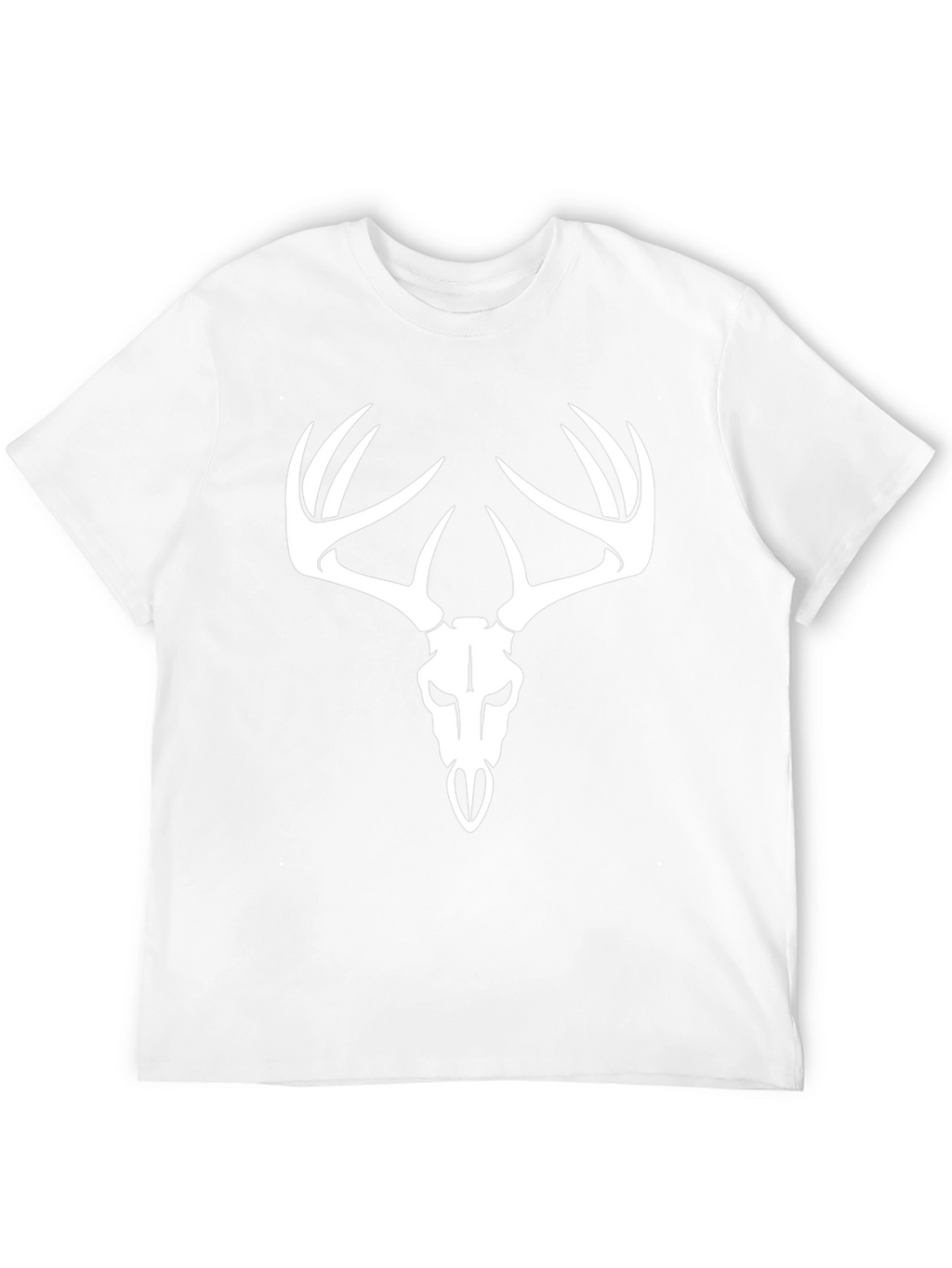 Deer Skull Graphic Tee - Black Cotton T-Shirt