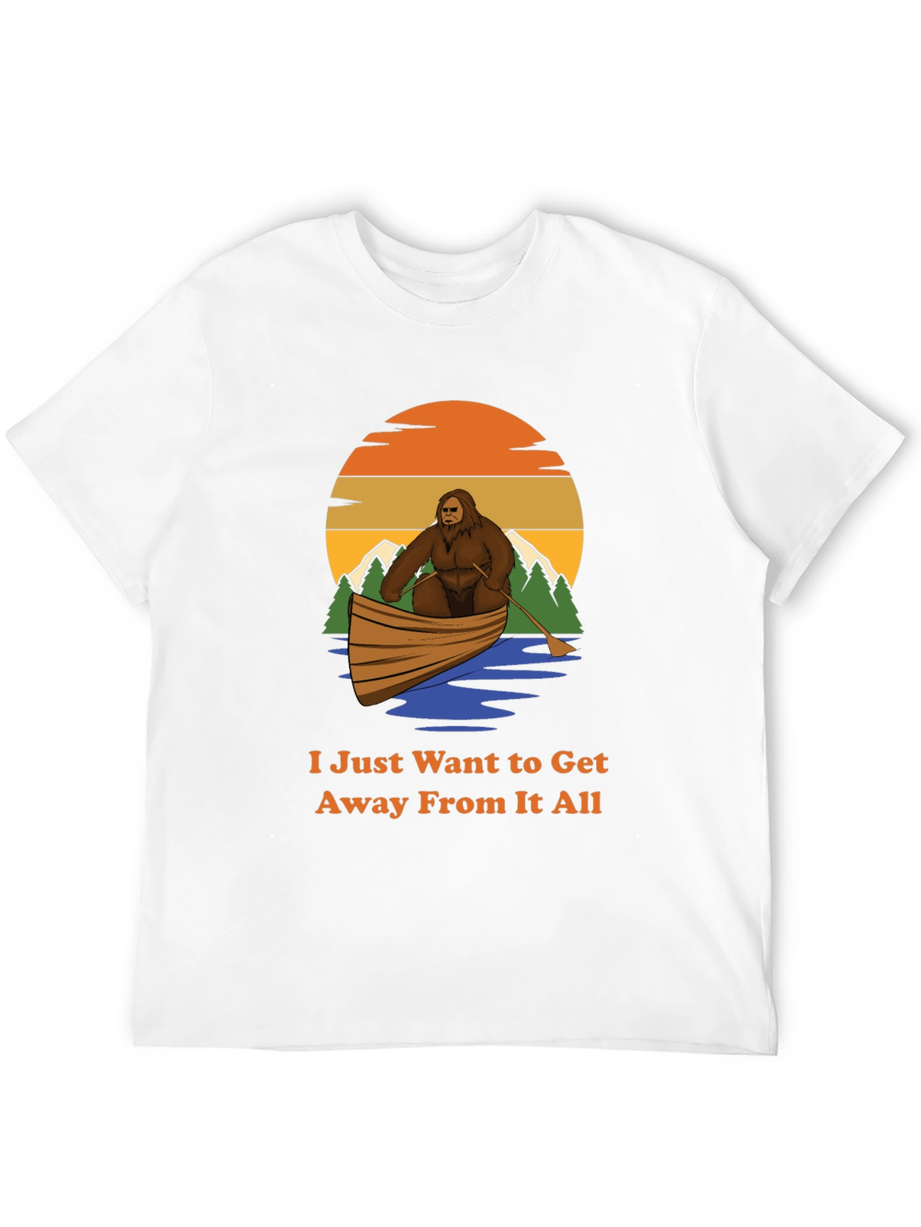Bigfoot Canoe T-Shirt - Get Away From It All