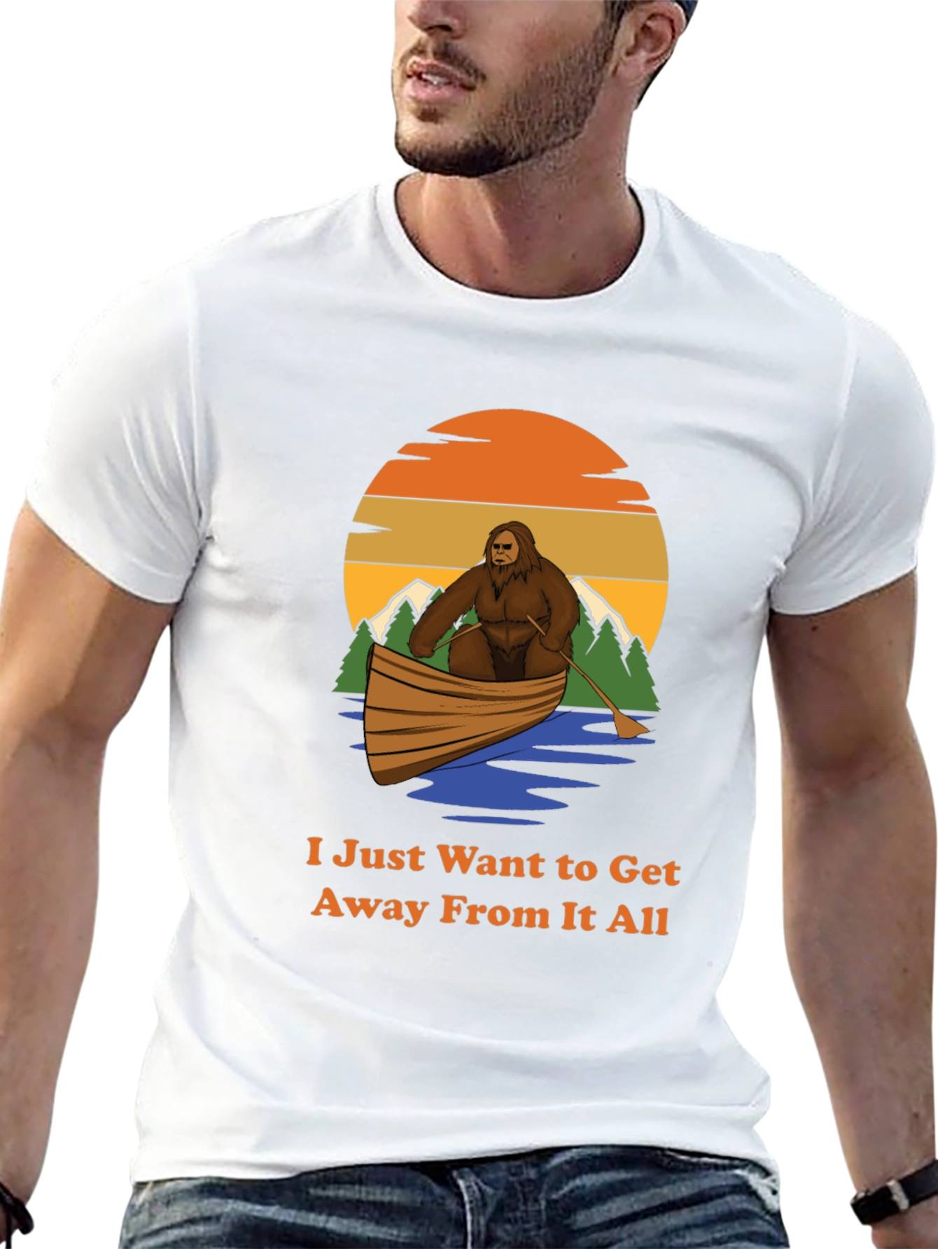 Bigfoot Canoe T-Shirt - Get Away From It All