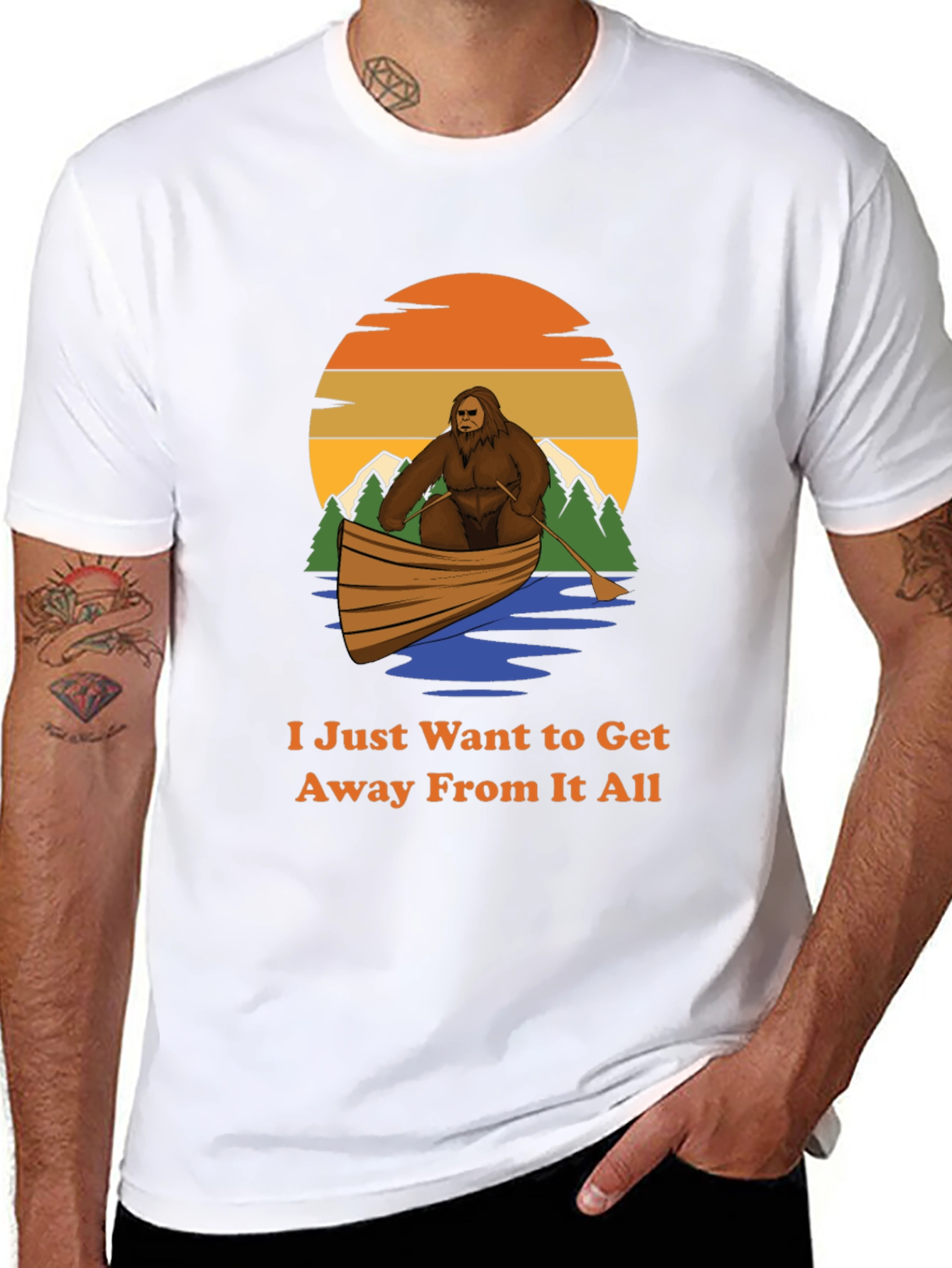 Bigfoot Canoe T-Shirt - Get Away From It All
