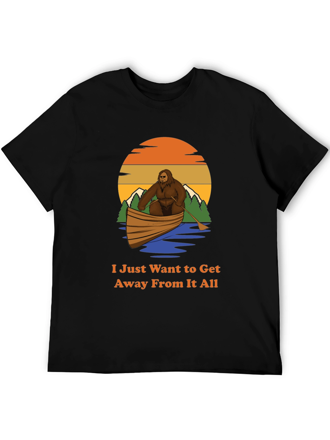 Bigfoot Canoe T-Shirt - Get Away From It All