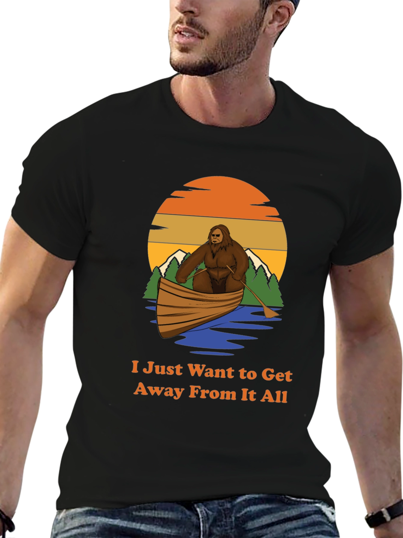 Bigfoot Canoe T-Shirt - Get Away From It All
